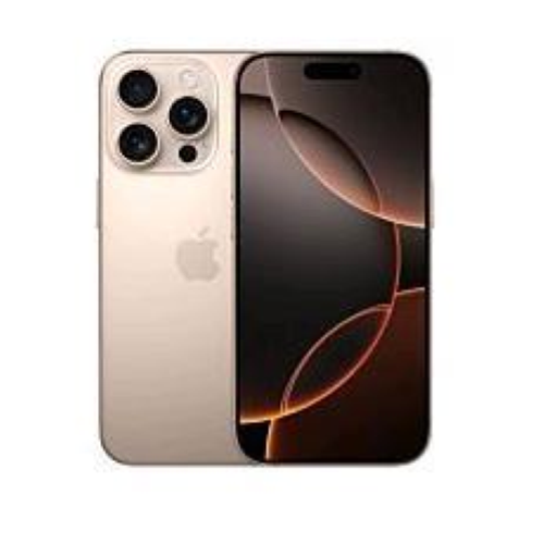 Apple iPhone 16 Pro - 5G smartphone - dual SIM /Memoria Interna 512 GB - display OLED - 6.3" - 2622 x 1206 pixels (120 Hz) - 3 x fotocamere posteriori 48 MP, 48 MP, 12 MP - front camera 12 MP - desert titanium